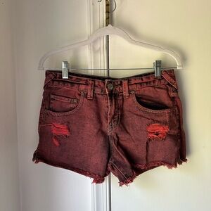 Red Free People Shorts